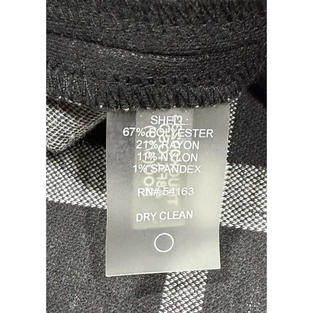 Tommy Hilfiger Woman’s Plaid A-Line Dress Size 12‎ Black / White